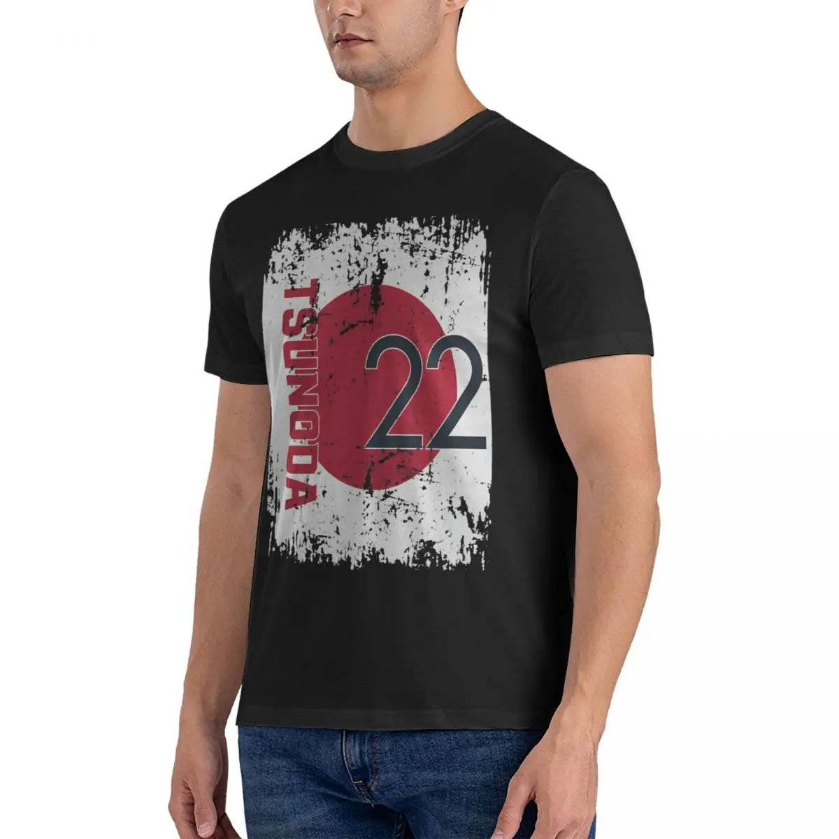 Y2K T Shirt for Men Cotton Vintage T-Shirts O Neck Yuki Tsunoda Tees Short Sleeve Clothes 6XL