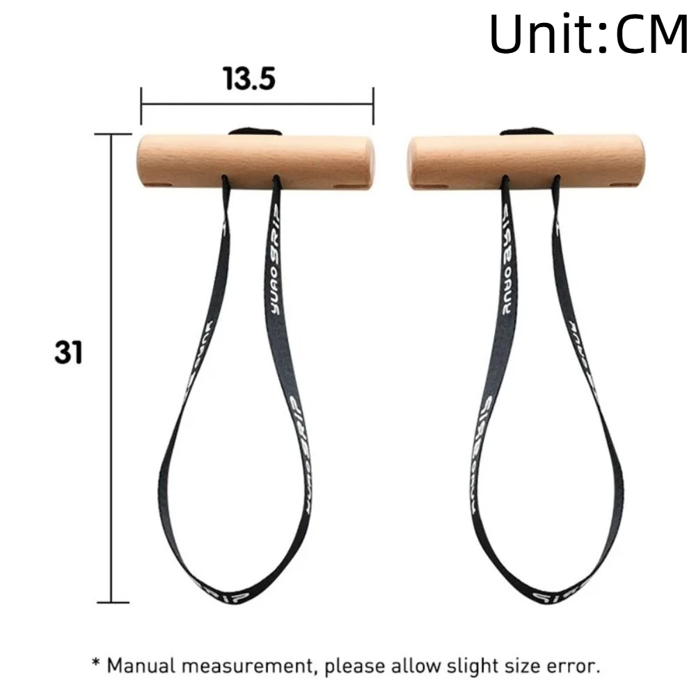 1 par de mangos multifuncionales de madera maciza para Fitness, mango ajustable para construcción muscular, tiradores de entrenamiento, peso muerto profesional