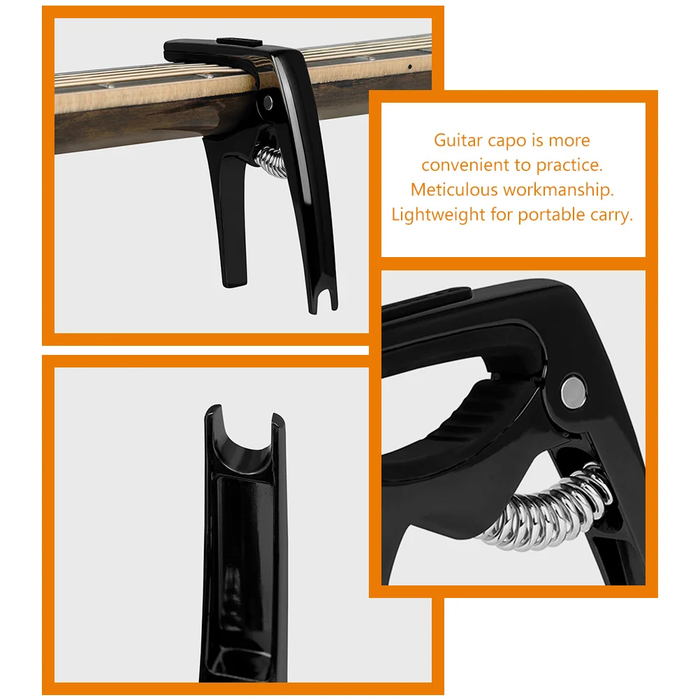 

Guitar Capo Easy to Operate Professional Tuning Clamp Ballad Adjustable Spring Tension Capos for Acoustic Metal Classical