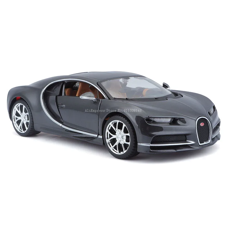 Maisto 1:24 Bugatti Chiron new black car model die-casting static precision model collection gift toy tide play