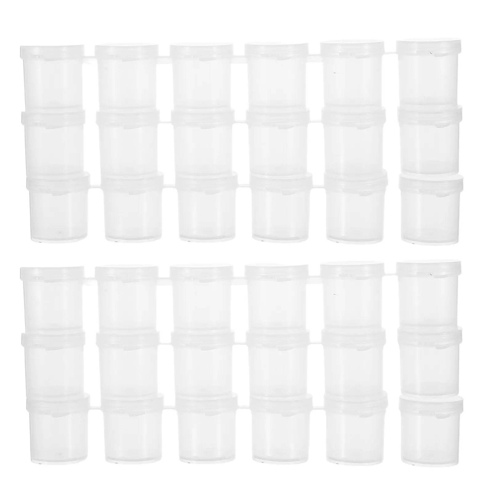 10Pcs Compact Reusable Empty Paint Palette Case Transparent Cover Mini Painting Cups 15Ml Portable Watercolor Box Craft Paint