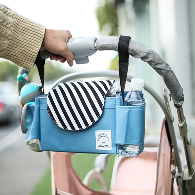 Organizador de cochecito de bebé, bolsa de pañales impermeable, cochecito de viaje, bolsa de pañales de mamá, cochecito de cochecito, bolsa de botella, cuidado del coche para Bab