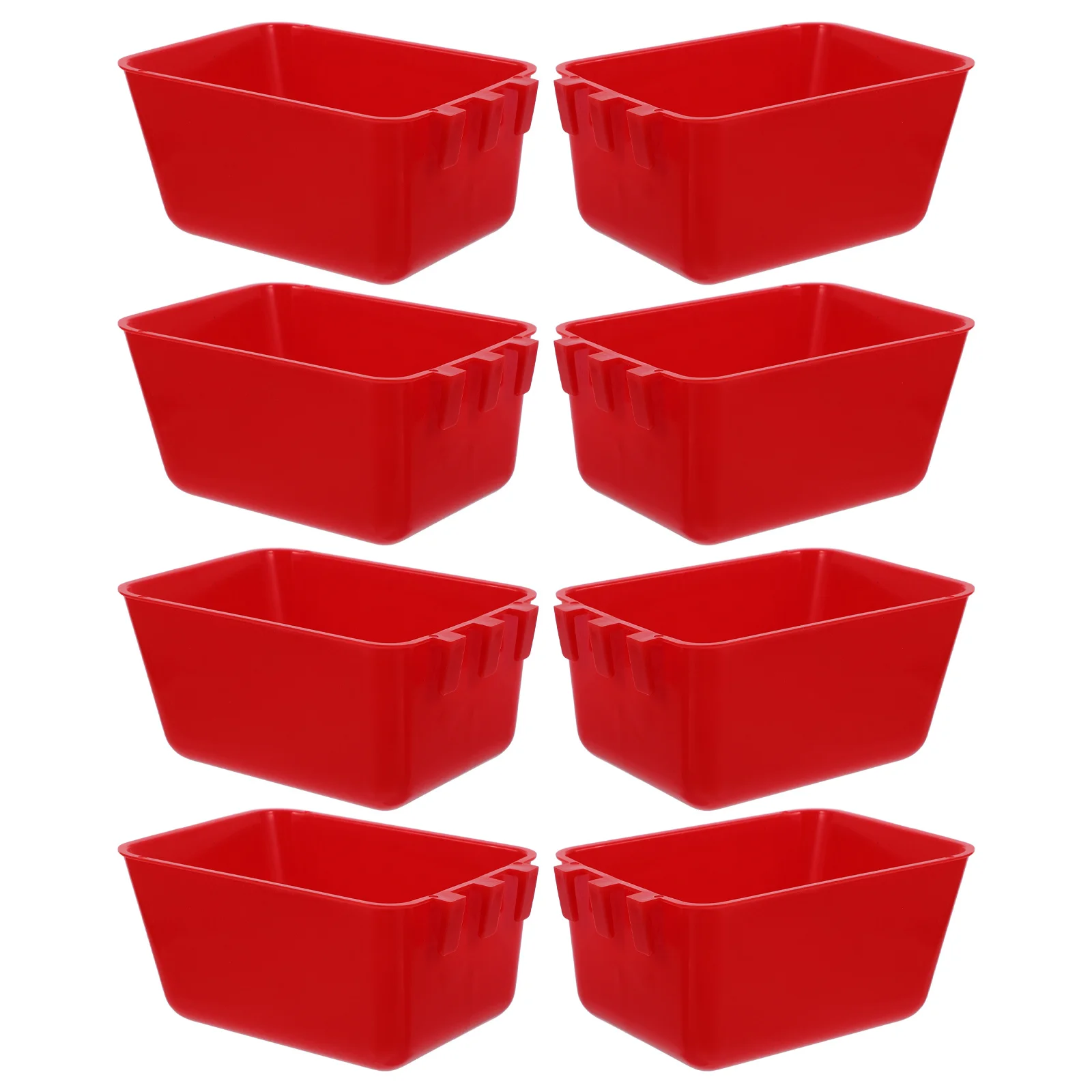 

8Pcs Bird Cage Cups Plastic Hanging Feeder Boxes Food Water Holder Parrot Rabbit Chicken Coop Supplies Bird Feeding Bowl