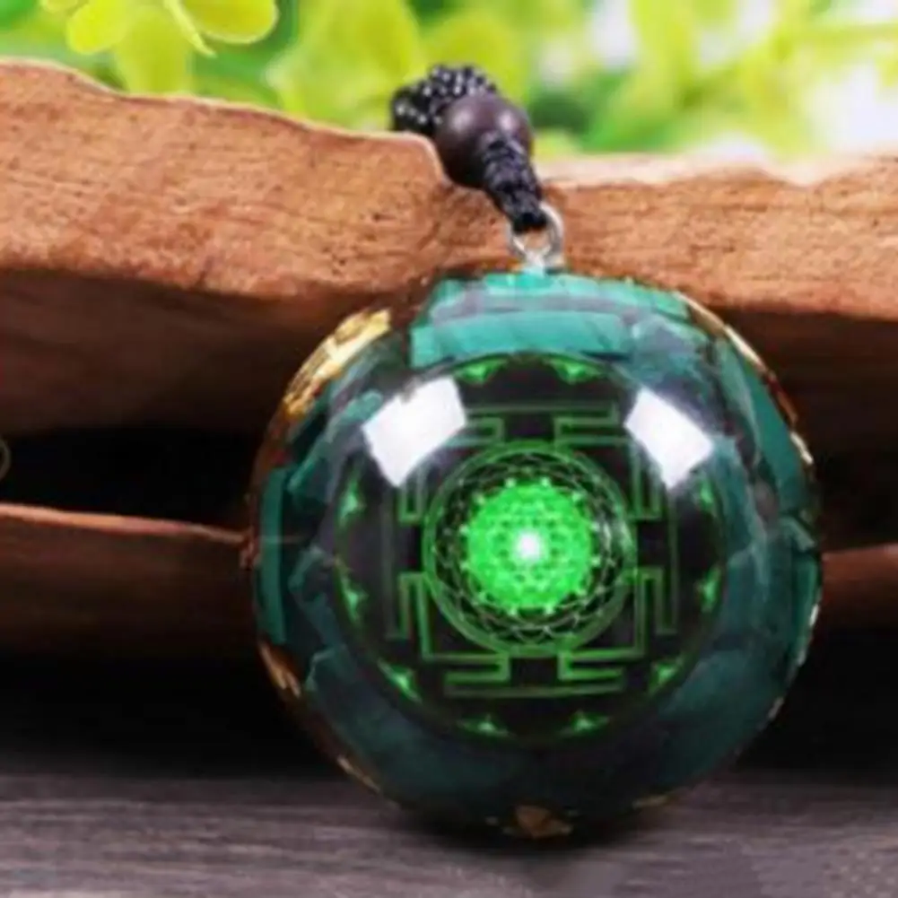 Nobility Inspired Necklace Natural Malachite Pendant Necklace Reiki Infused Spiritual Healing Jewelry Stone Energy for Women