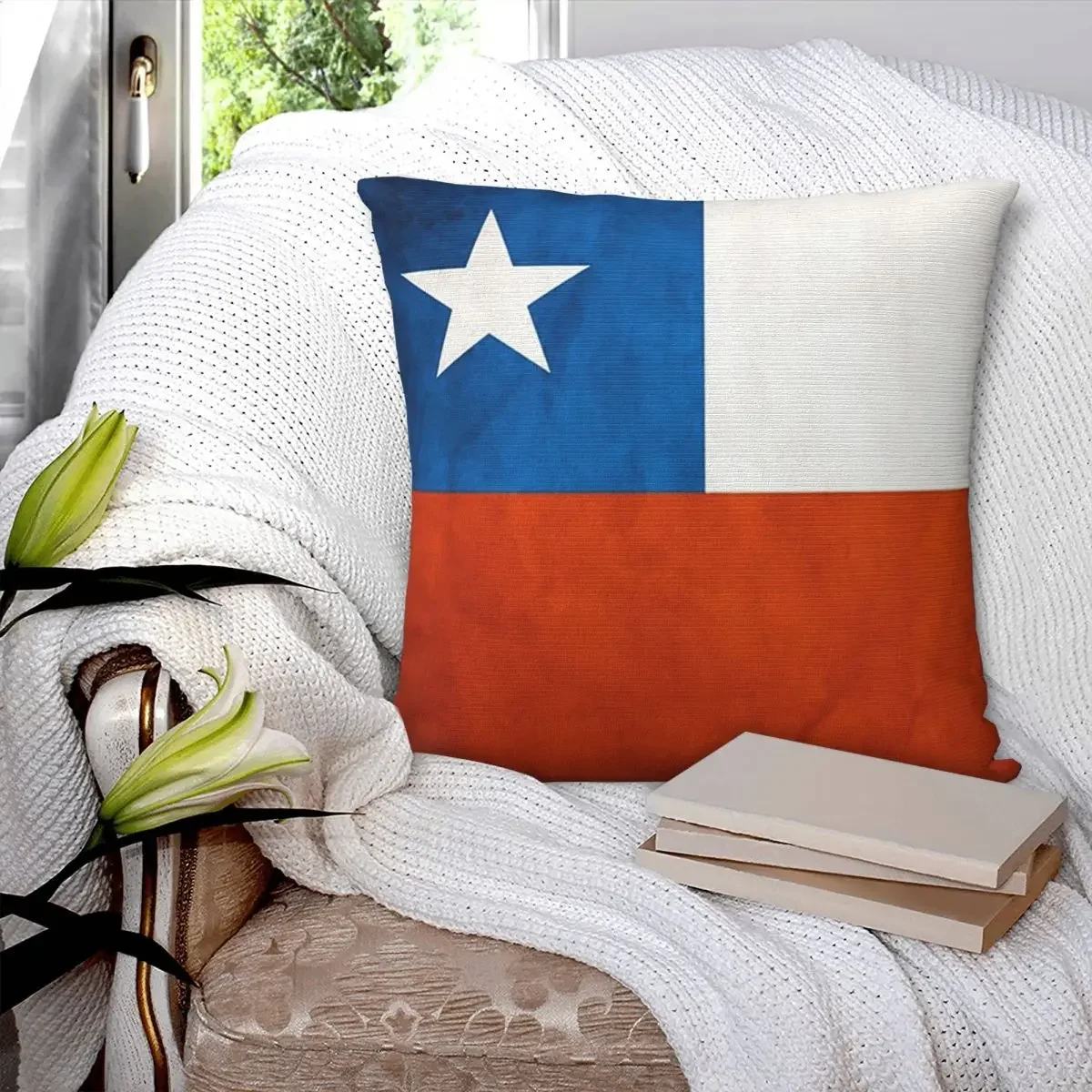 

Chile Chilean Flag National Flag Of Chile Square Pillowcase Pillow Cover Polyester Cushion Comfort Throw Pillow for Home Sofa