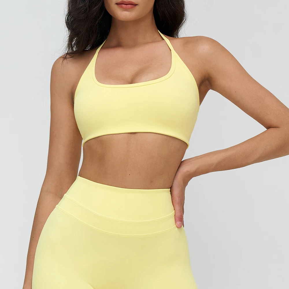 

Спортивный бюстгальтер для йоги и фитнеса, женский укороченный топ для бега, быстросохнущий, без спинки, с эффектом пуш-ап, для тренировок