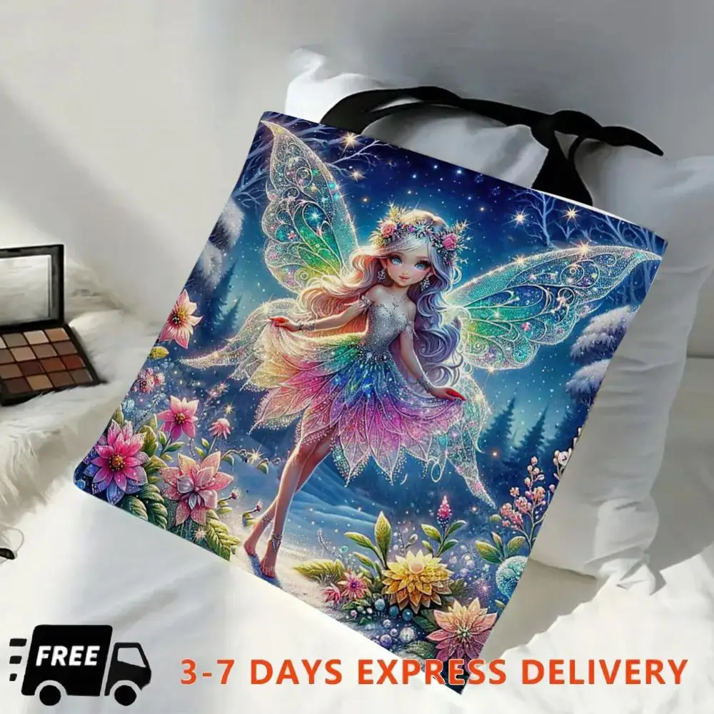 

4 шт., льняная большая сумка для девочек, большая вместительная женская сумка на плечо для покупок