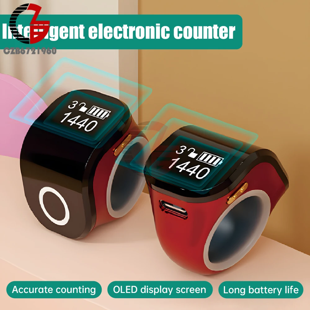 Smart Finger Counter Handheld Tally Counter Waterproof Touch Screen Electronic Counter Wearable Rings Finger Counters Clicker