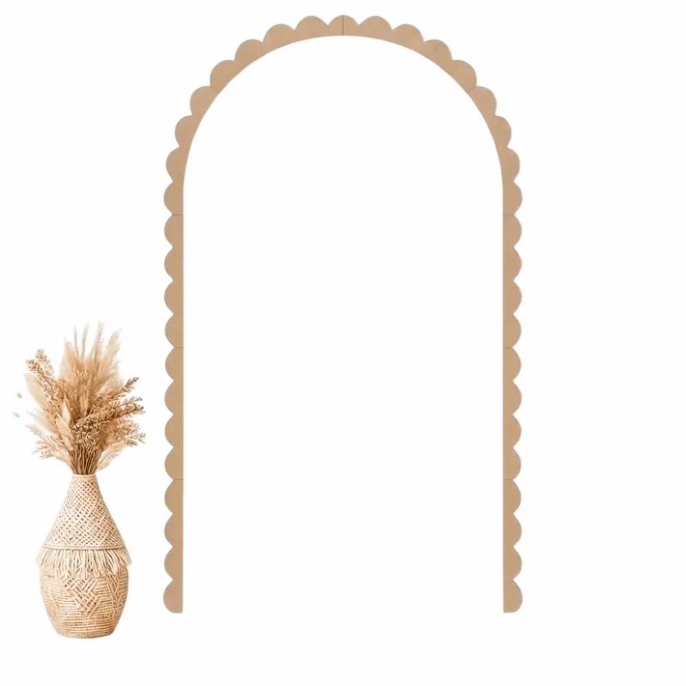 9/10Pcs Super Large Wall Arch Decor Shaped Easy To Install Scalloped Crafts Trim DIY Wall Decor Vintage Wood Arch Frame