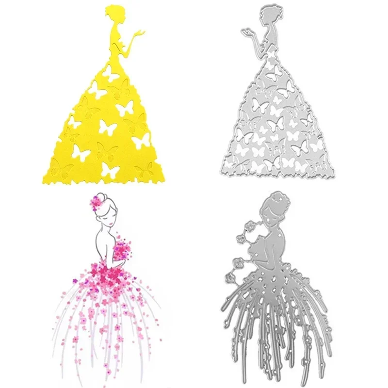 Girl Princess Metal Cutting Dies Scrapbooking Bride Die Cut For Card Making DIY Embossing Cuts New Craft Die Wedding Decoration