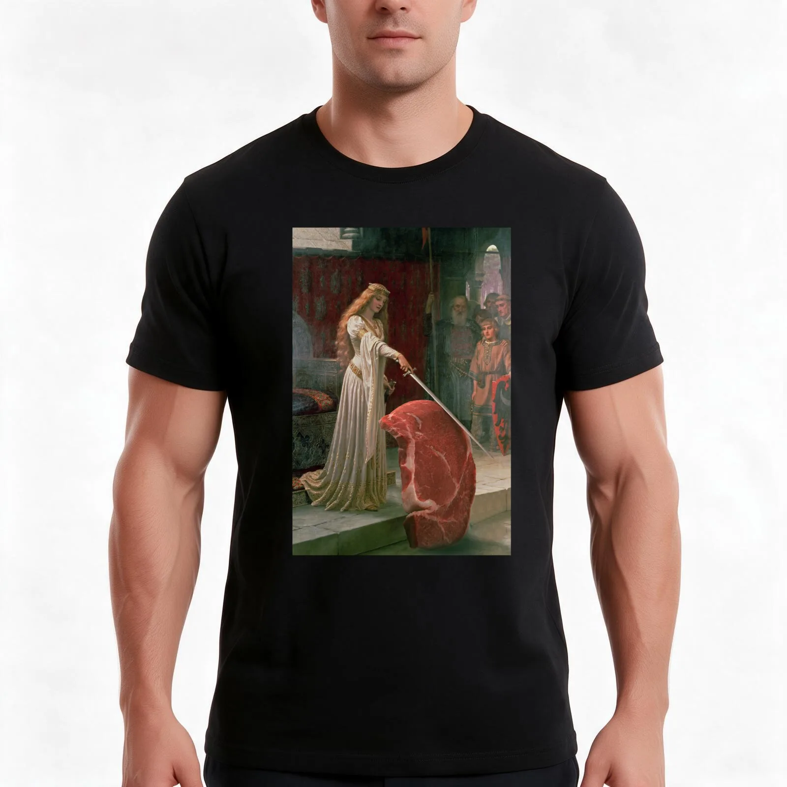 Sir Loin Steak - no text T-Shirt, Summer Casual Cotton Tee, Oversized Streetwear Tops, Vintage Graphic Print, Unisex Men Women