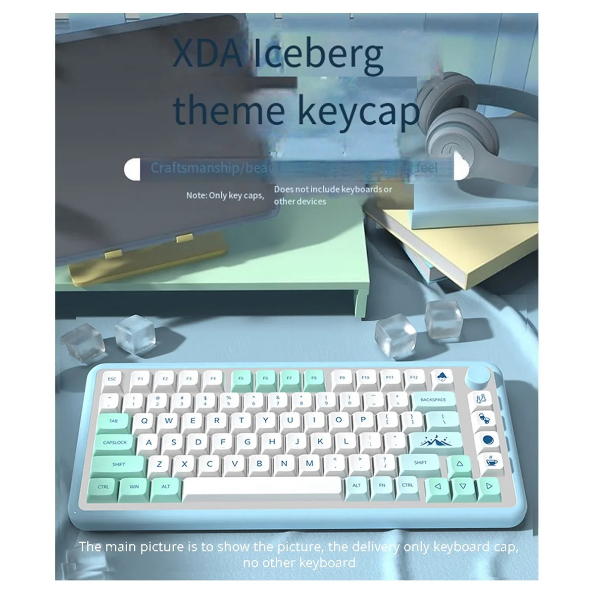 PBT XDA Full Keycaps Set, Teclado mecânico, 139 teclas