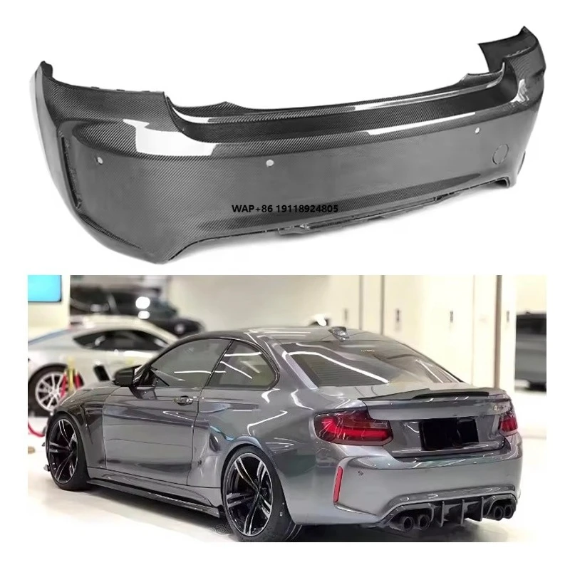 

Oem Real Dry Carbon Fiber Auto Part Rear Bumper for-BMW M2/M2C F87 2014-2021 BodyKit Rear Bumper
