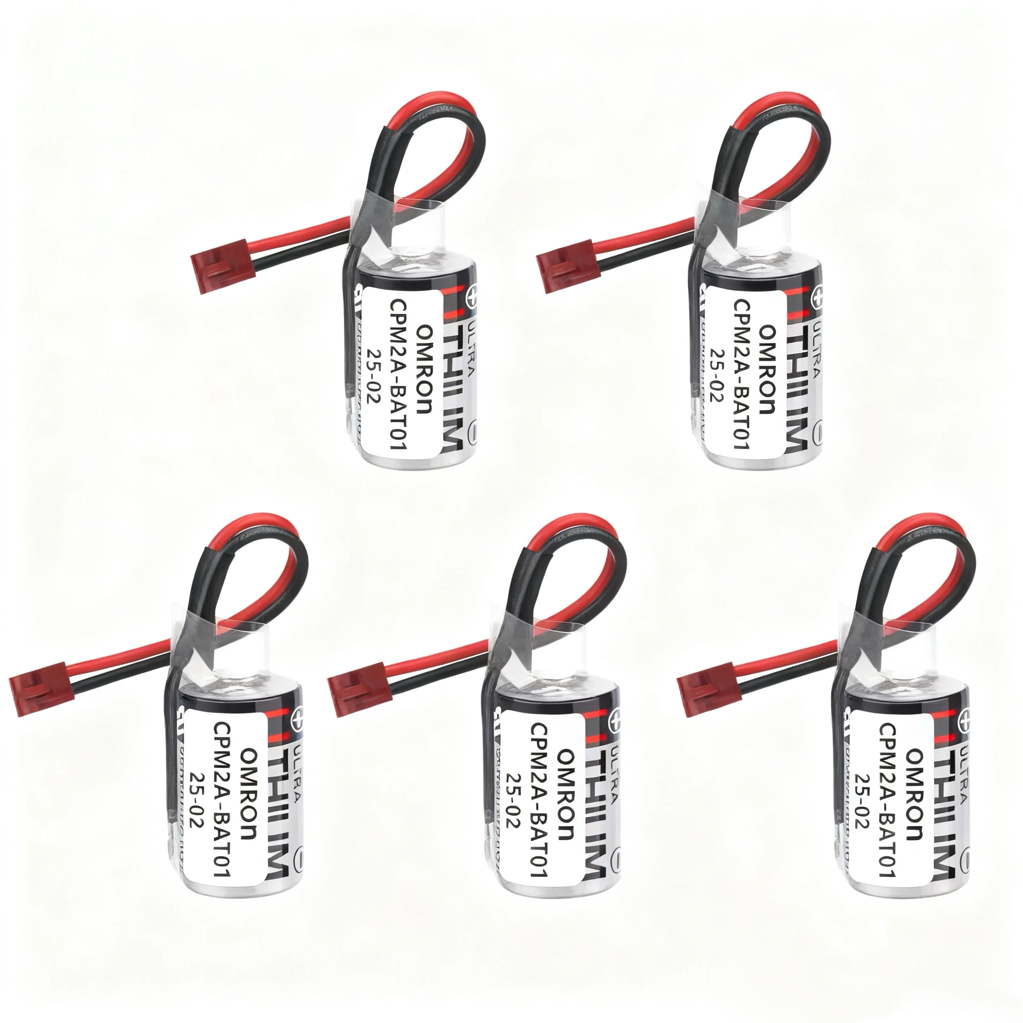 

(5-Pieces ER3V 3.6V Lithium Battery Replacement for CPM2A-BAT01 CPM2ABAT01 CPM2A CQM1H with Plug