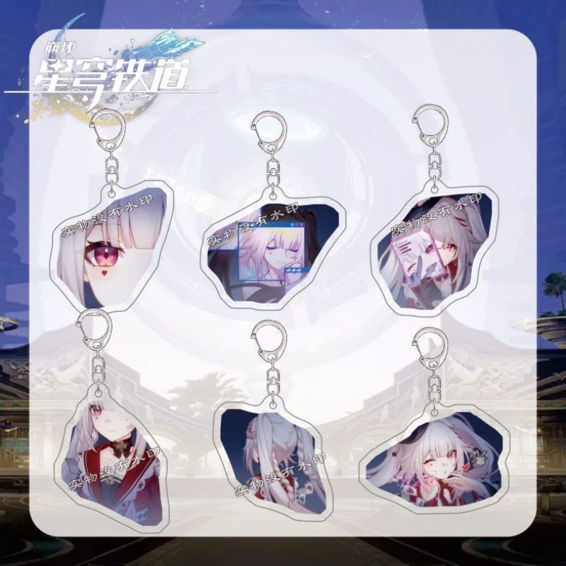 Hot Honkai:Star Rail Masked fools Sparxie 1-6 Eidolon Acrylic Strap Lanyard For Mobile Phone Case Car Keychain Doll Accessories