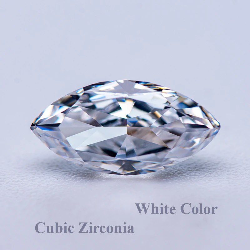 

Cubic Zirconia Crushed Ice Cut White Color Marquise Shape Charms Beads for Diy Jewelry Making Earrings Materials No Certificate