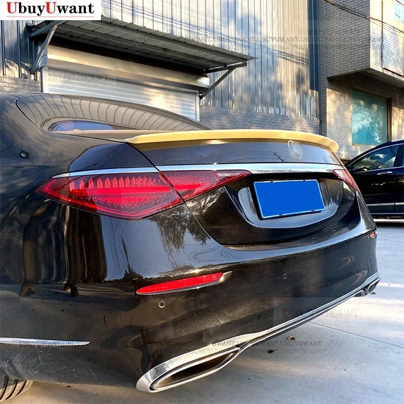 For Mercedes-Benz New S-class W223 S480 S500 S680 AMG Style Auto High Quality ABS Rear Lip Spoiler Trunk Boot Wing  2020-Up