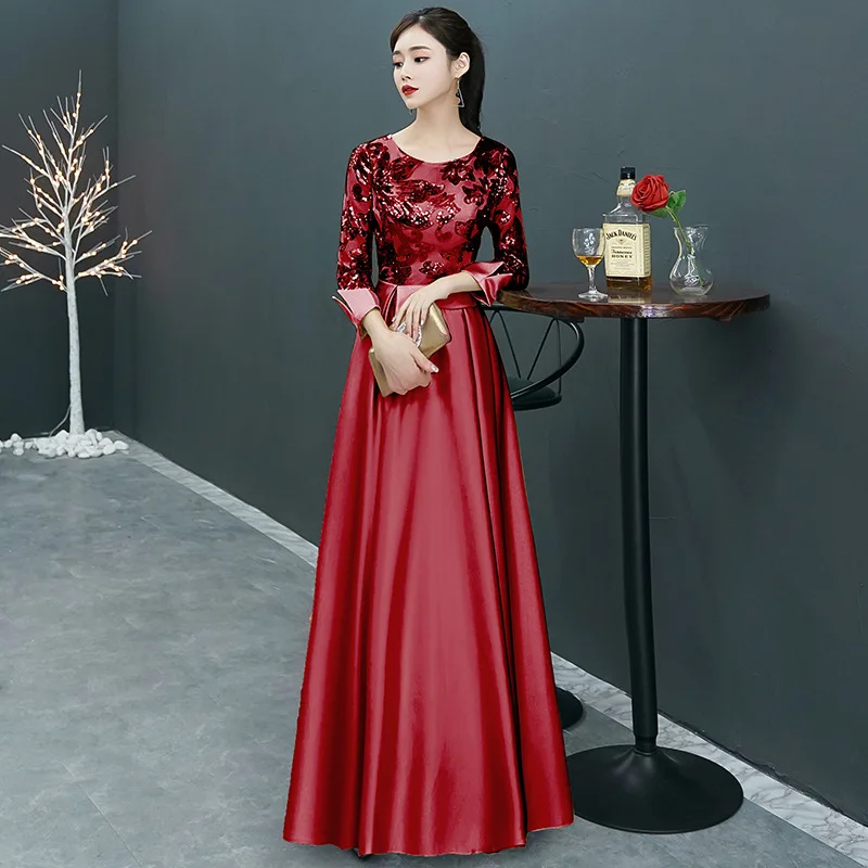 

Синее свадебное платье, вечернее платье для женщин, новинка 2026 года, элегантное банкетное платье высокого класса, можно носить и в будние дни.