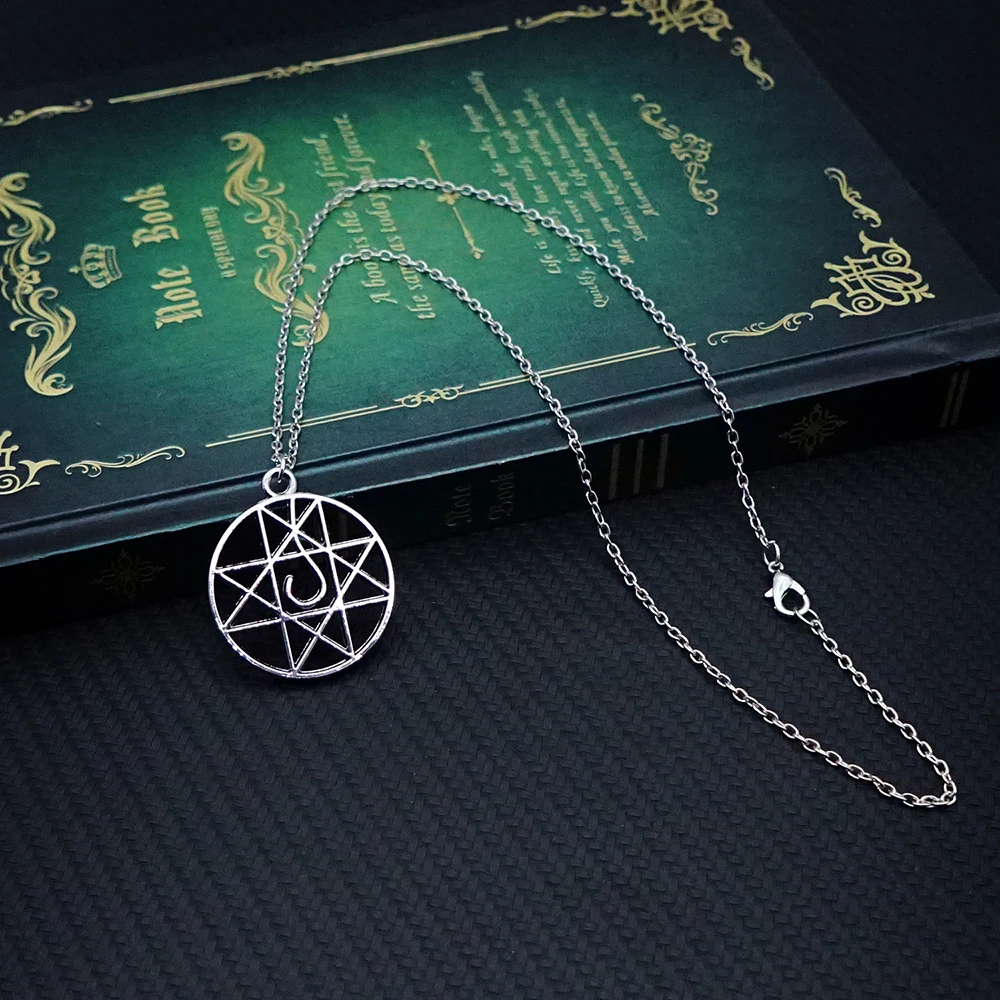 Fullmetal Alchemist Necklace Stainless Steel Chain Magic Circle Metal Necklaces Anime Jewelry Pendant Choker Collares Charm