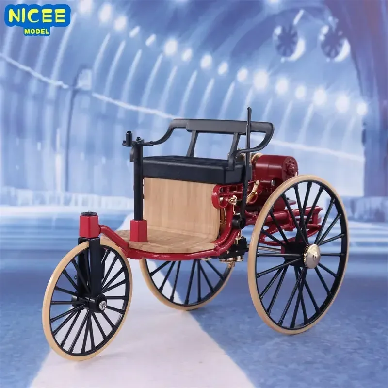 

1:12 1886 Vintage Classic car No.1 alloy car model simulation tricycle Toy For Children Gift Collection