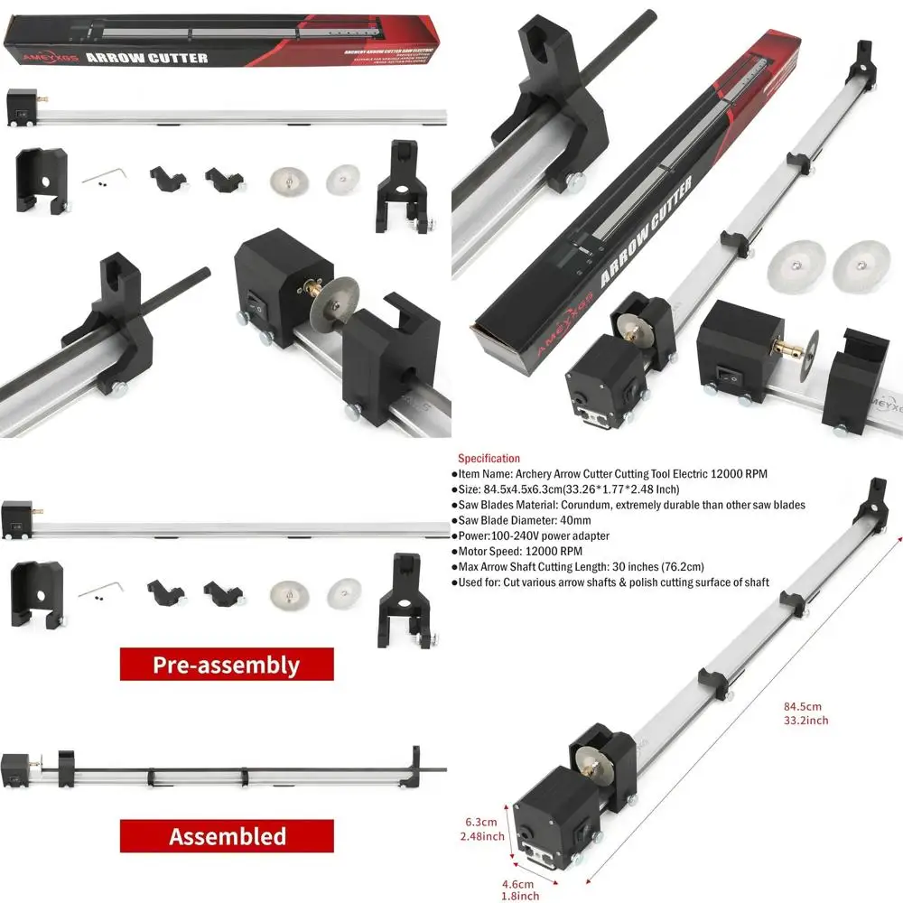 

ZSHJGJR Archery Electric Arrow Cutter Saw 12000 RPM Electric Reciprocating Saw Adjustable Arrow Shaft Cutting Tool with Corundum