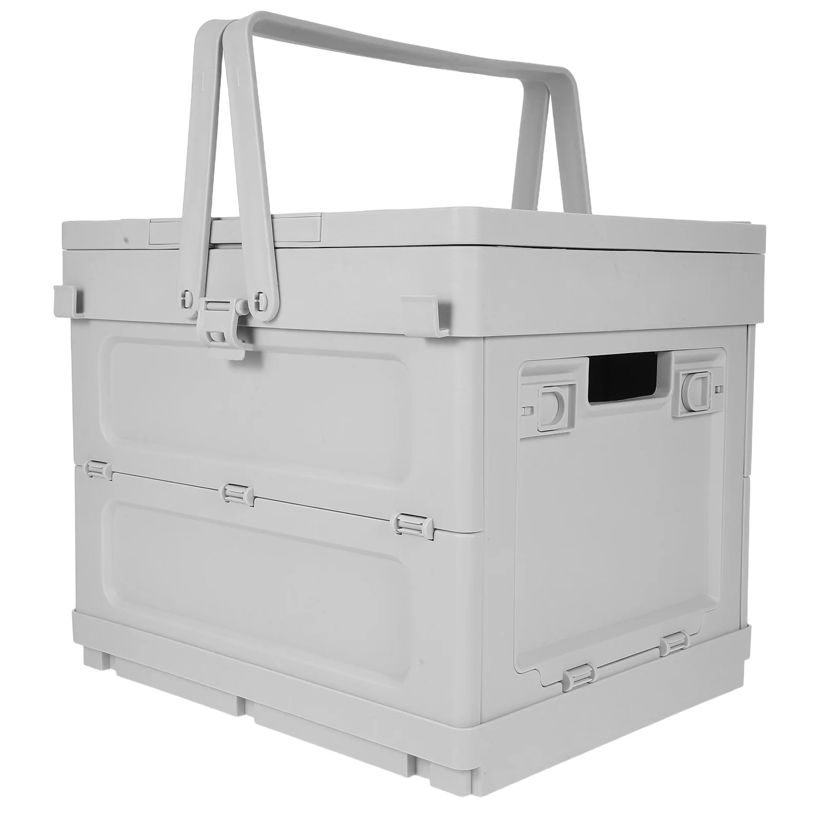 

Camping Folding Trunk Organizer Grey Lidded Storage Bins Car Trunk Organizer Storage Container Portable Foldable Design