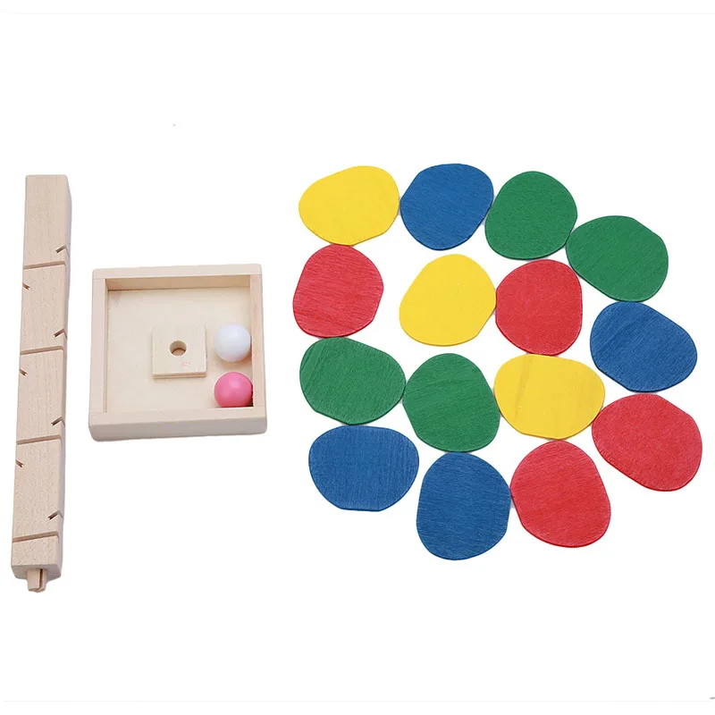 Wooden Tree Marble Ball Run Track Game Montessori Baby Kids Blocks Model Building Wooden Toy Children Educational Toy Xmas Gift