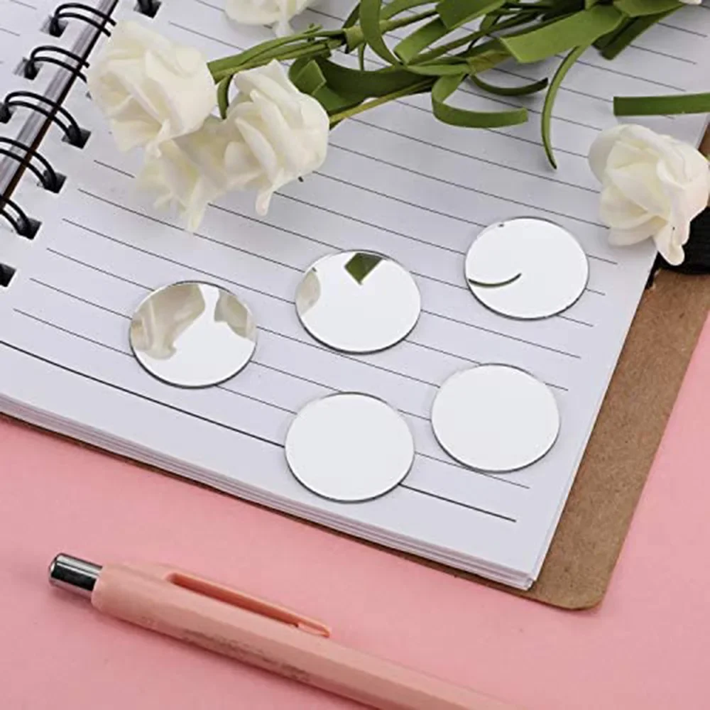100~500PCS Round Mini Mosaic Tiles Acrylic Mirror Sticker Self-adhesive Sticker For Wall Bathroom Diy Home Decoration Crafts