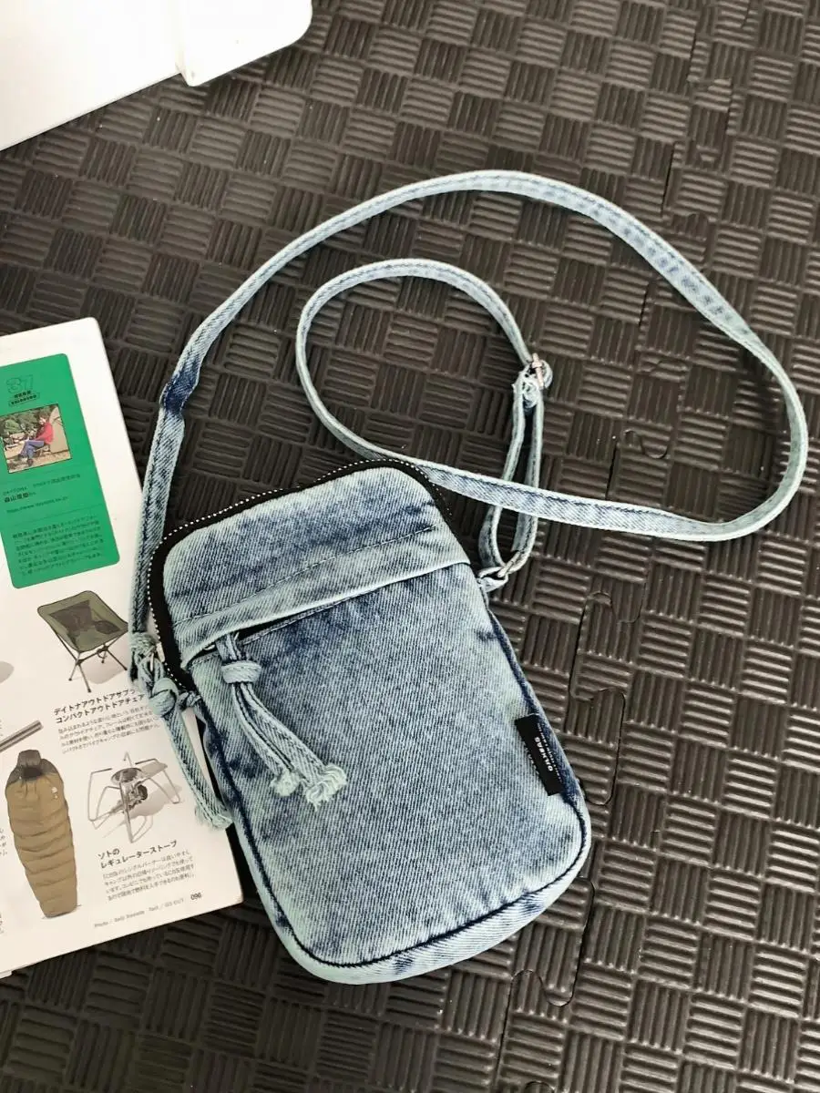

Retro Faded Denim Small Crossbody Bag Women's High Faion Sensation New 2025 Sle Handbag Versatile Sli