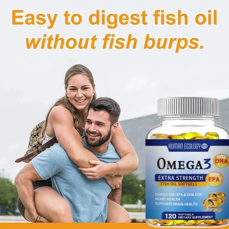 Omega-3 Fish Oil Rich In DHA and EPA, Improve Bad Mood, Relieve Stress, Strengthen The Brain, Improve Memory and Intelligence