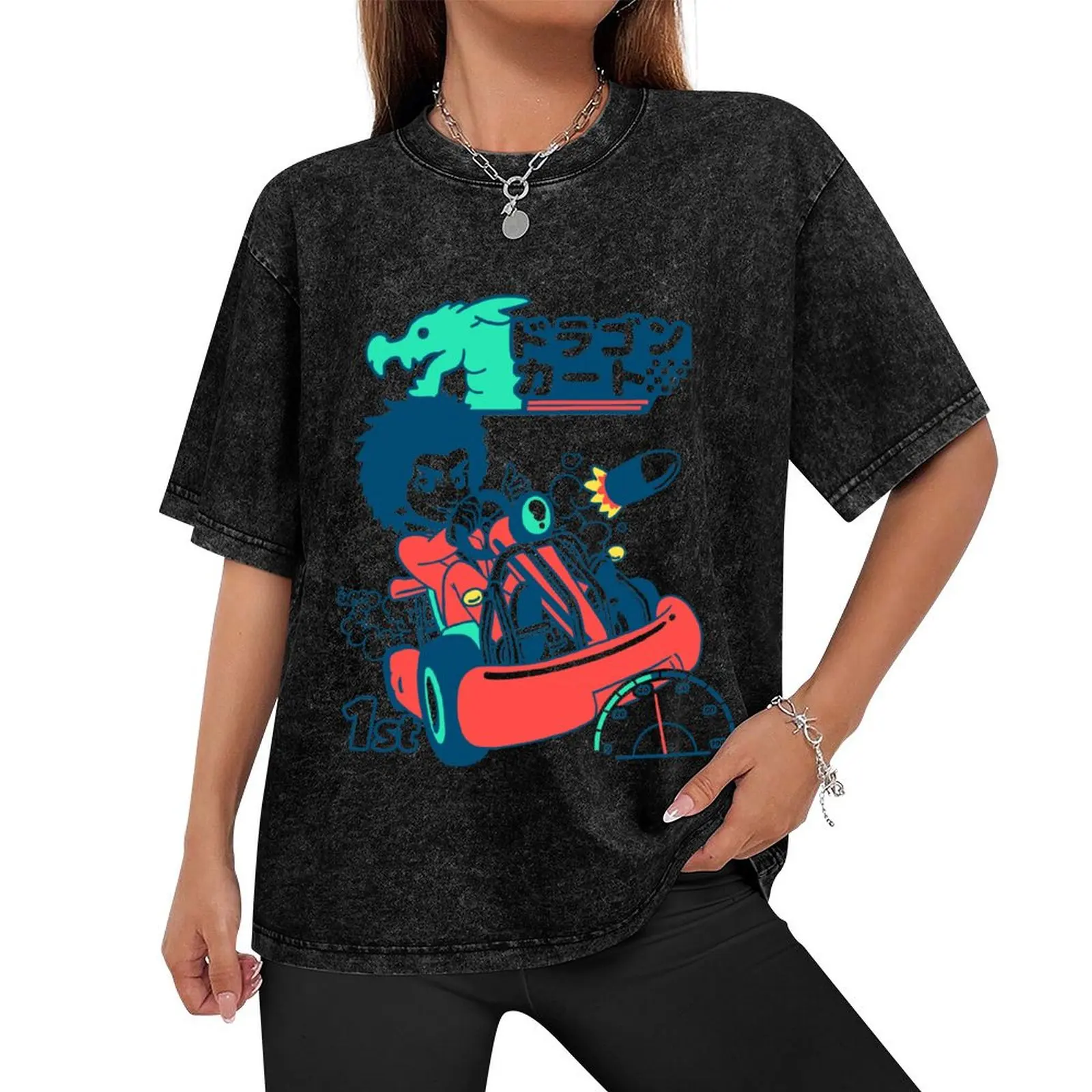 Ichiban Dragon Kart T-Shirt vintage cute tops valentines clothes plain black t shirts men