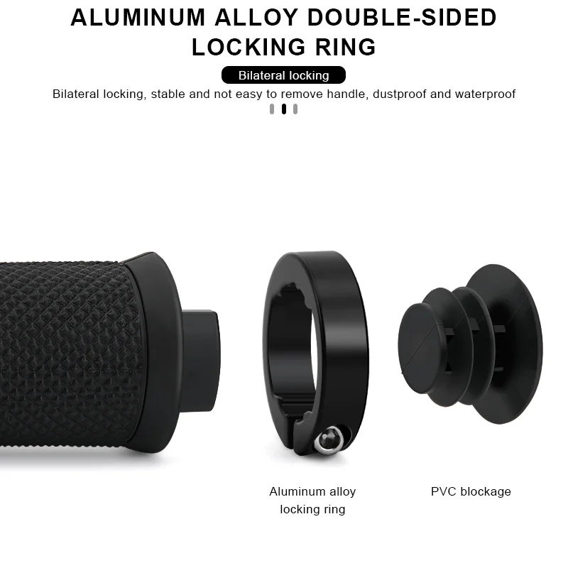 Mountain Bike Grips Bilateral Lock Ergonomic Rubber Non-Slip Shockproof Bicycle Handlebar Cover For BMX Cycling Accessories