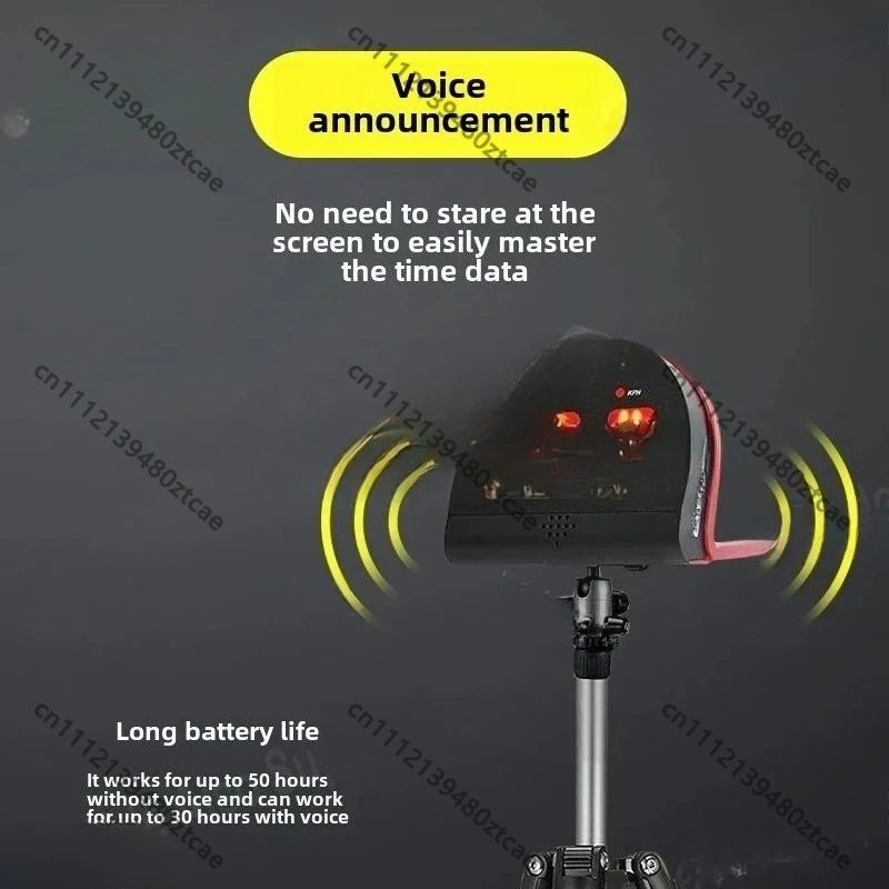 Voice Broadcast Sports Speed Radar Portable Handheld Speed Measuring Tool for Golf Tennis Baseball Football Badminton
