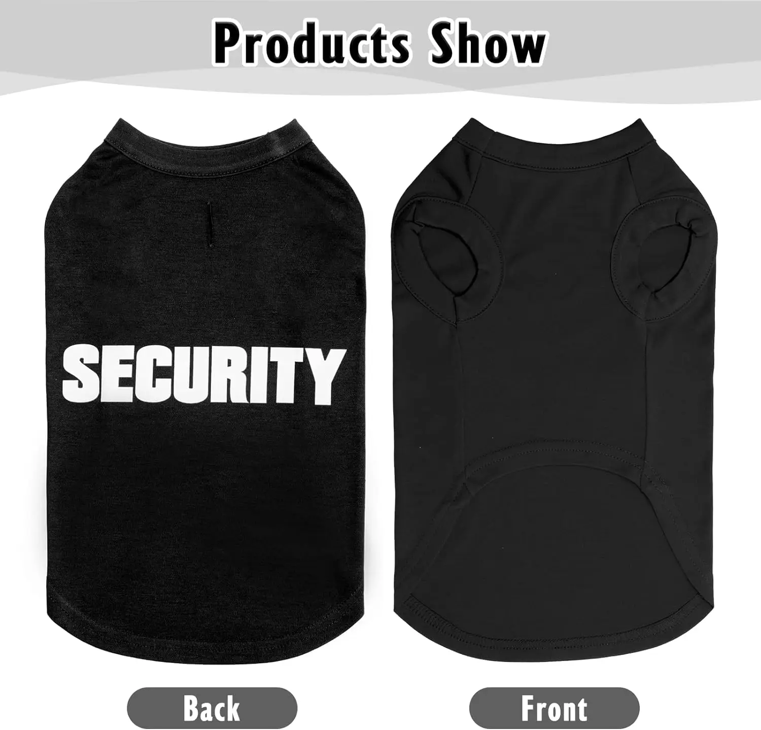 Dog Security Shirt Pet Puppy Guard Costume Cotton T-Shirt Summer Dog Clothes for Large Medium and Small Dogs German Shepherd