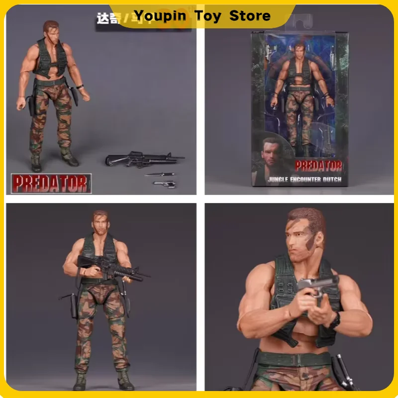 

Фигурка Neca Predator Jungle Patrol Dutch: коллекционная модель, украшение для рабочего стола, декор для комнаты, подарок на день рождения для мальчика