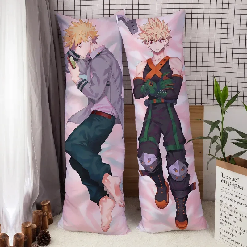 Anime Decor Pillow Case My Hero Academia Bakugou Katsuki Dakimakura Double Side Print Hugging Body Cushion Cover Otaku Waifu