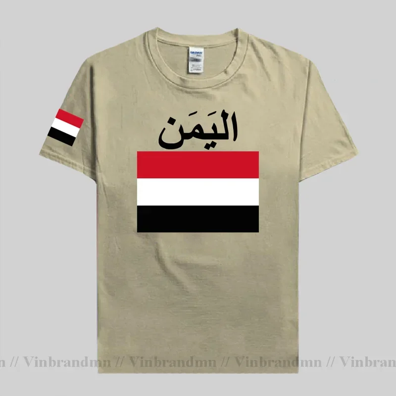 Yemen Yemeni Arabi Mens T Shirt 2023 Jerseys Nation Team Tshirt 100% Cotton T-shirts Country Flag Design Sporting Tees YEM Islam