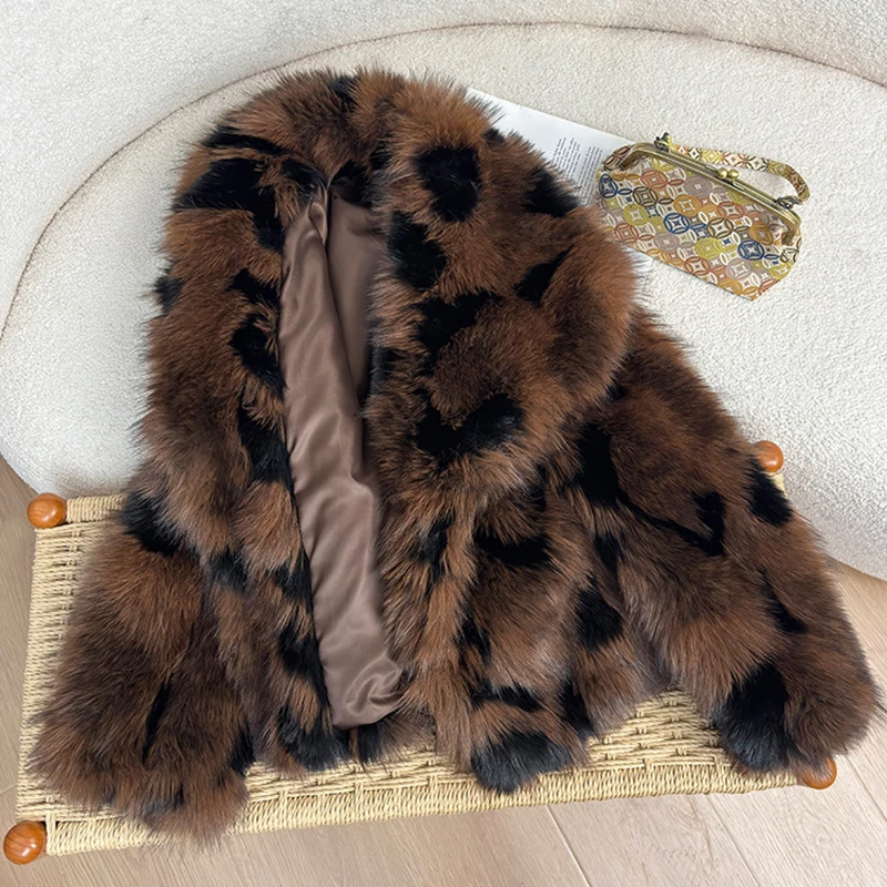 Women's Fur Coat Lapel Panelled Oversized Winter Warm Jacket Autumn Female Long Sleeve Loose Short Tops Chic Lady Outerwear