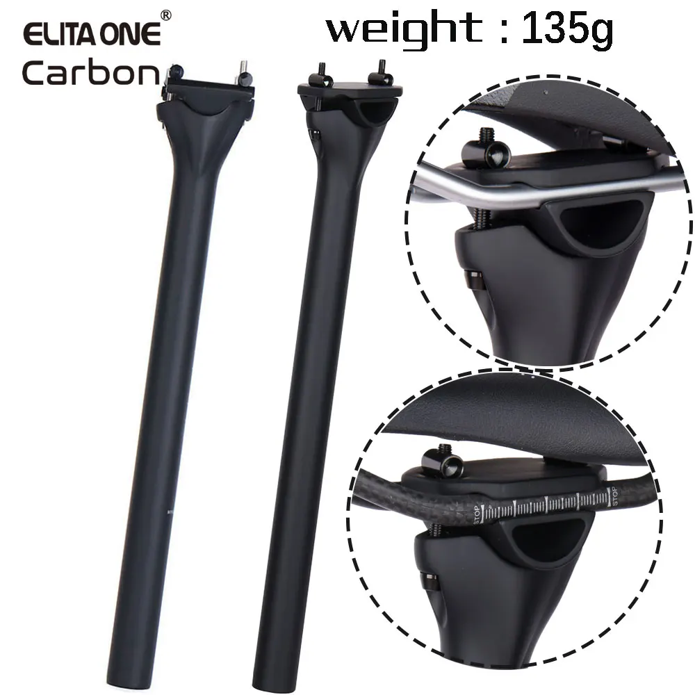 ELITA ONE MTB Carbon Fiber Seat Post 27.2/30.9/31.6mm Mountain/Road Bike Seatpost UD Matte Bicycle Parts