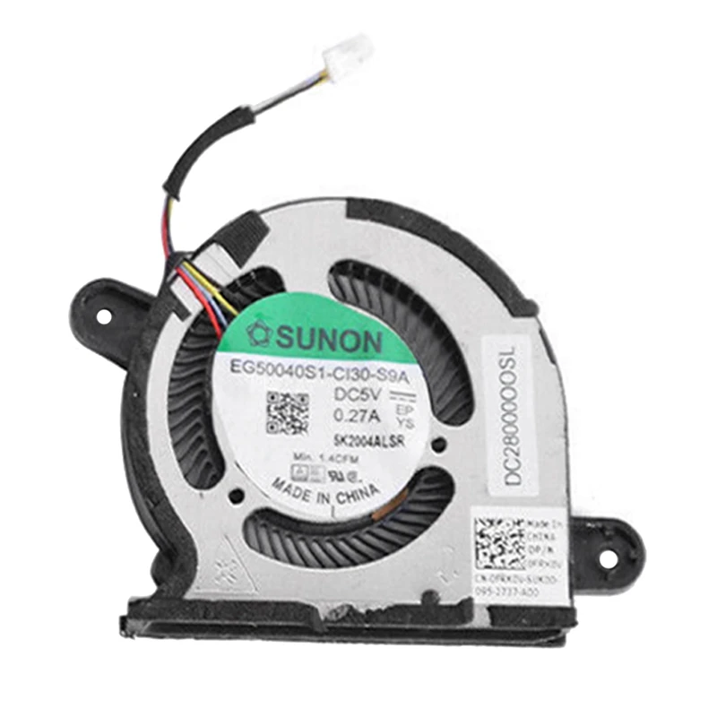 RISE-2PCS CPU GPU Cooling Fan For Dell Xps 2020 13 9300 Cpu Cooling Fan 0FRK0V 0WX28K EG50040S1-CI30-S9A Radiator Fans