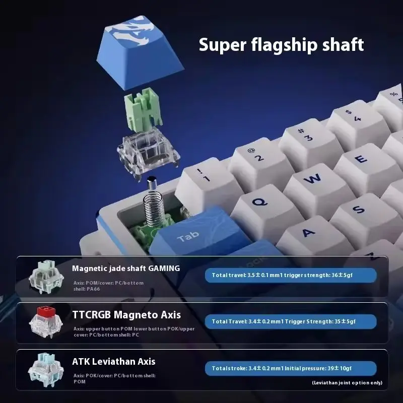 Atk Edge 60/63he لوحة مفاتيح التبديل المغناطيسي 8k معدل التجديف سبائك الألومنيوم مبادلة ساخنة Rgb Rt 0.01 مللي متر هدية مريحة لوحة مفاتيح الألعاب #3