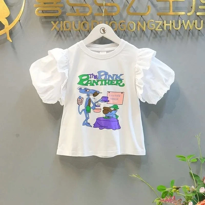 ガールズデニムスカートセット,韓国版フリルショートスカート,女の子用Tシャツ2枚,ベビー服セット2023