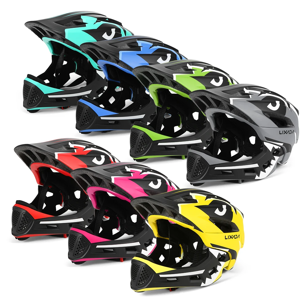 

full face helmet Kids Detachable Full Face Helmet Children Sports Safety Helmet for Cycle Skateboarding Roller Skating