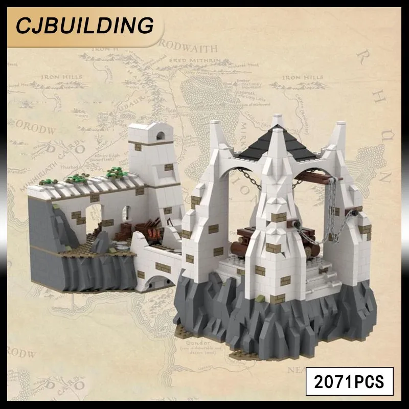 Ring Movie Series Lighting of the Beacons MOC nights Castle Model Assembly Bricks Toy Architecture Collection MOC-94553