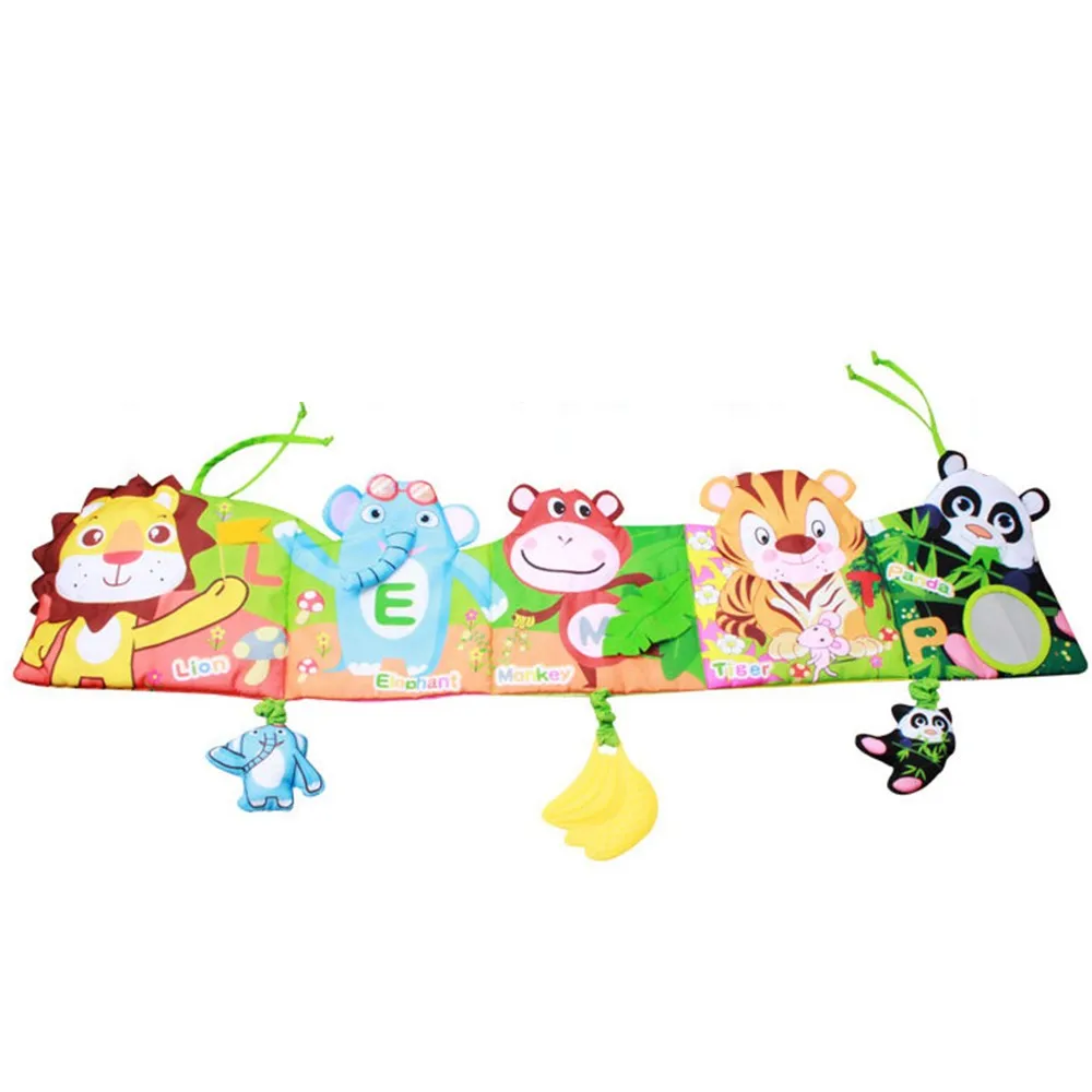 Crib Bumper Panel & Cloth Book in one With Rattle Teether Crib Around Liner Pad Educationl Toy Baby Room Decor Lion