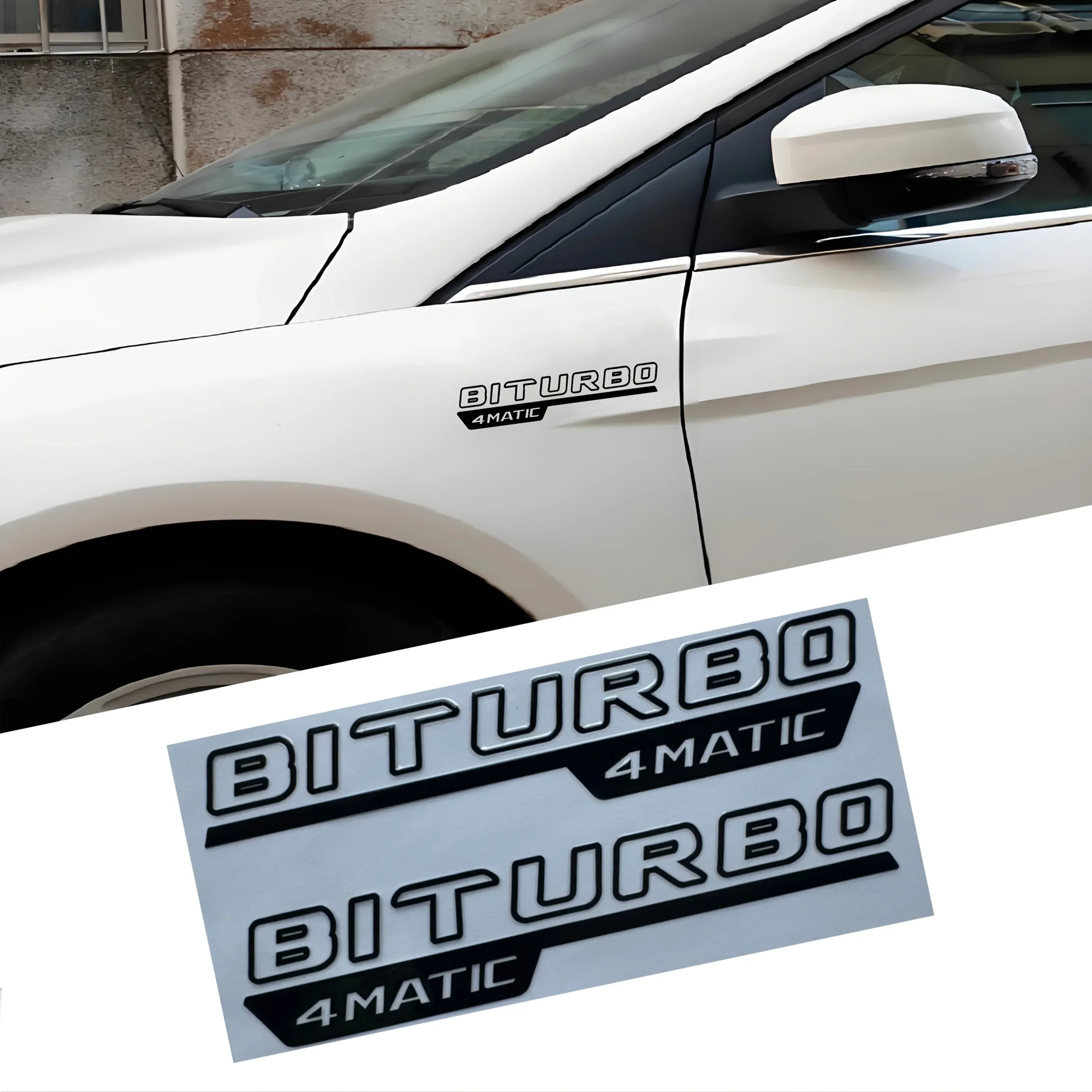 BITURBO 4MATIC Design Sticker for Cars & Motorcycles - usage example