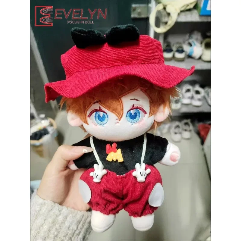 Evelyn 20cm Cotton Doll Clothes Cool Handsome Cute Strap Pants Set Plush Doll Dress Up