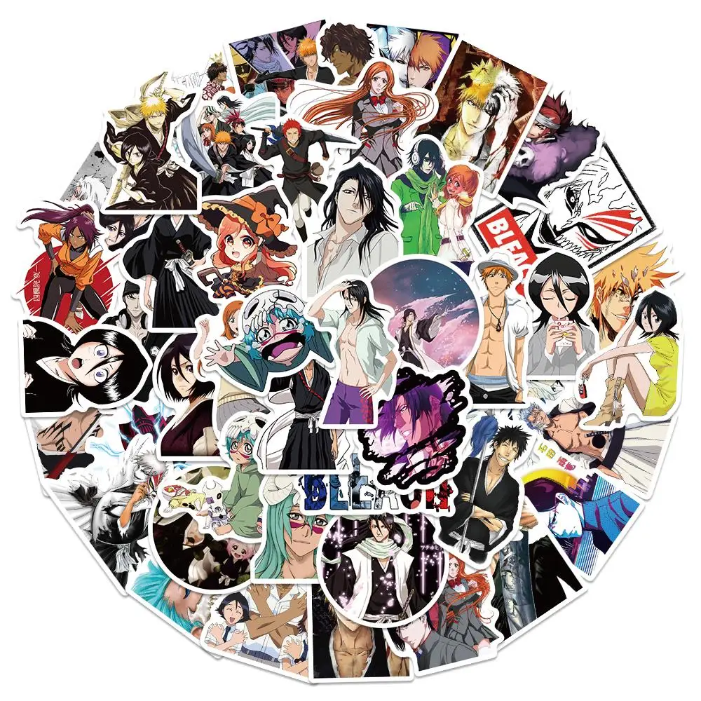 new 2022NEW 10/50PCS Anime BLEACH Stickers for Phone Laptop Water Bottle Suitcase Waterproof Graffiti