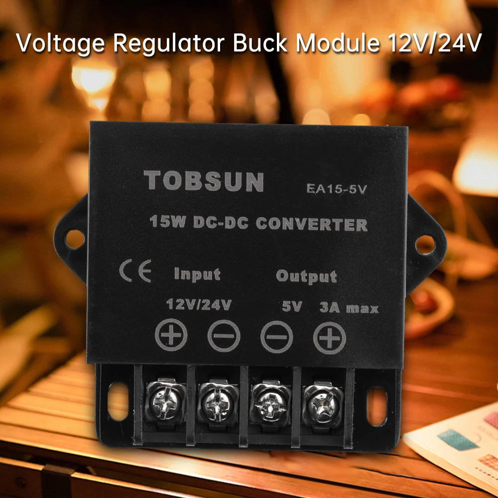 DC Transformer DC Power Converter Step Down Converter Voltage Regulator Buck Module 12V/24V to 5V 3A/5A/10A/15A 15W/25W/50W/75W