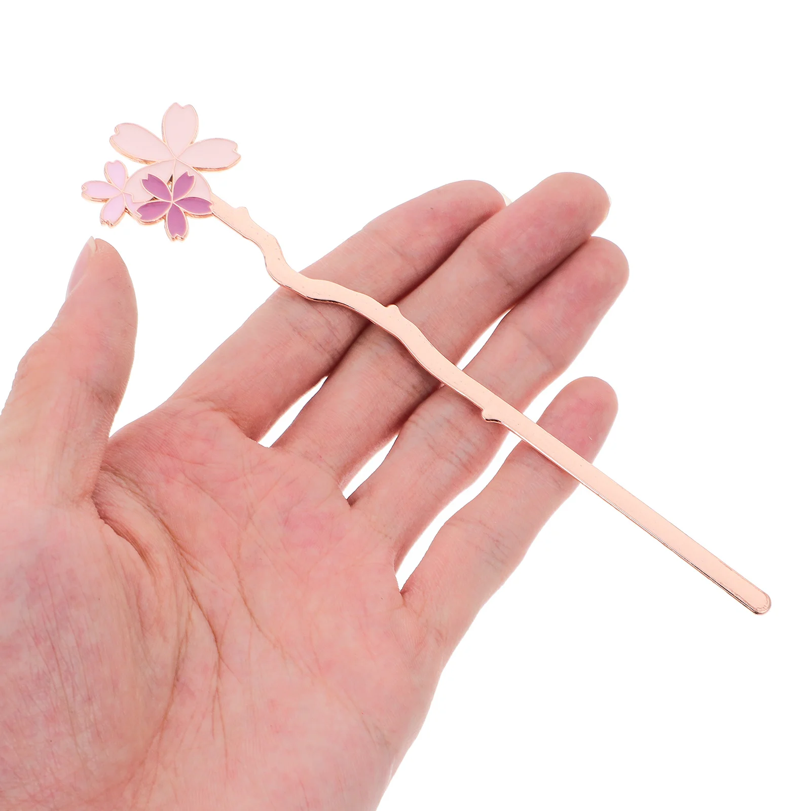 Cherry Blossom Bookmark Cartoon Floral Metal Long Strip Page Marker Reading Guide Book Lover Present Exquisite Bookmarks